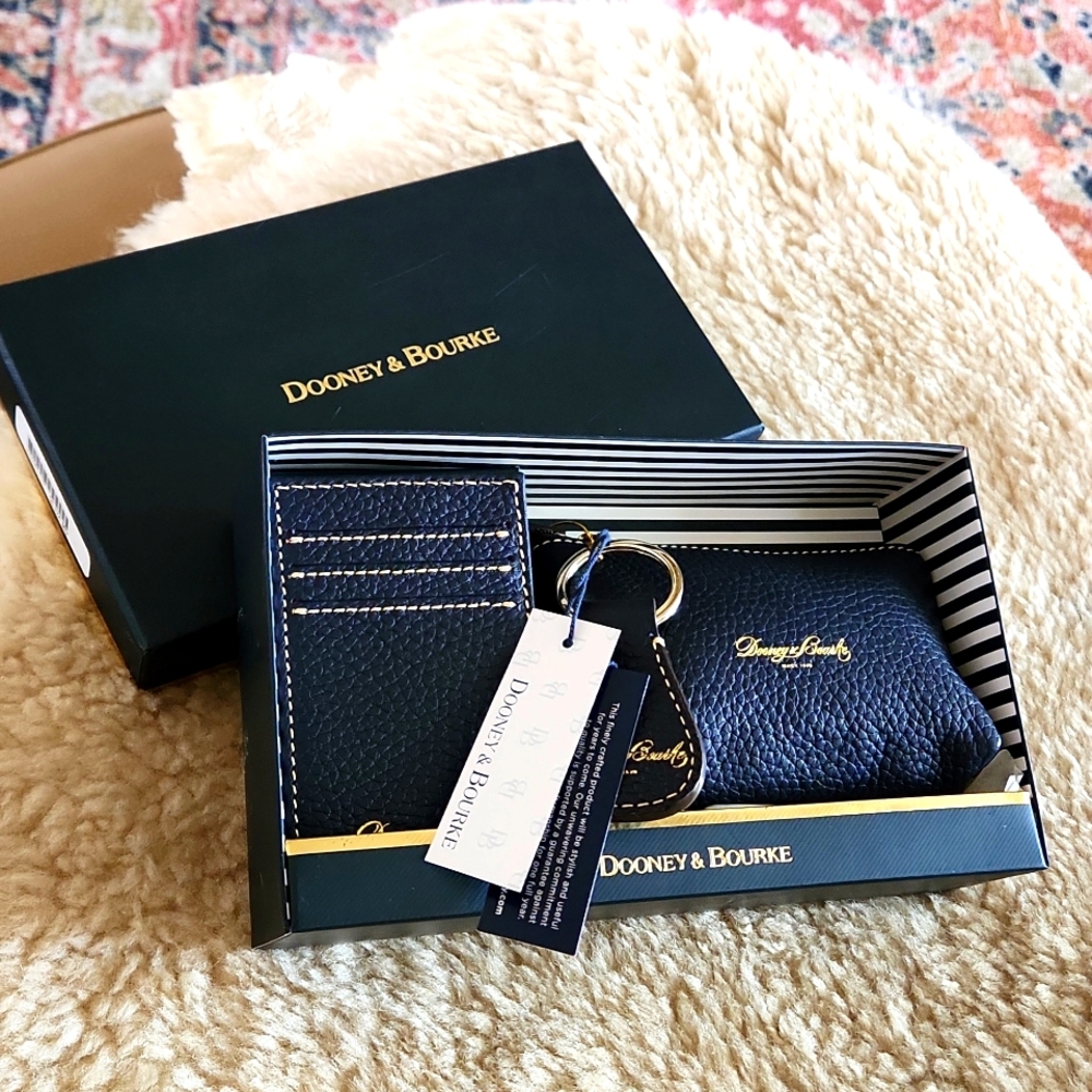 Cute NWT IOB Dooney & Bourke Midnight Blue 3 Piece Gift Set 💙🖤🎁 - Picture 10 of 16